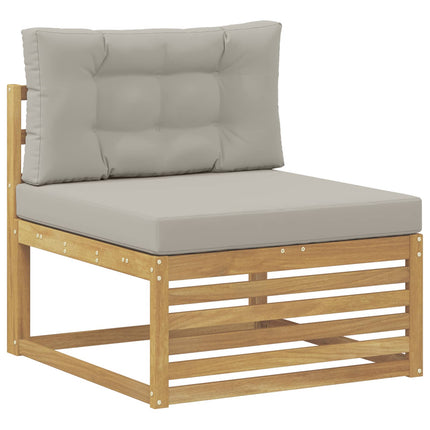 Udendørs sofagruppe 4 stk. Hvid og lysegrå