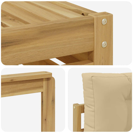 Udendørs sofagruppe 7 stk. Hvid og Beige