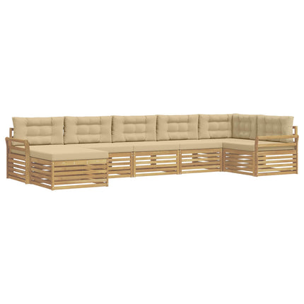 Udendørs sofagruppe 7 stk. Hvid og Beige