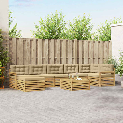 Udendørs sofagruppe 8 stk. Hvid og Beige