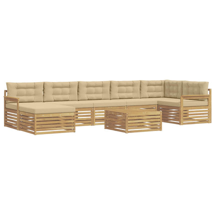 Udendørs sofagruppe 8 stk. Hvid og Beige