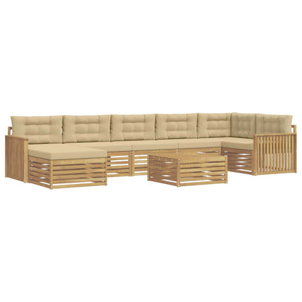 Udendørs sofagruppe 8 stk. Hvid og Beige
