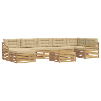 Udendørs sofagruppe 8 stk. Hvid og Beige