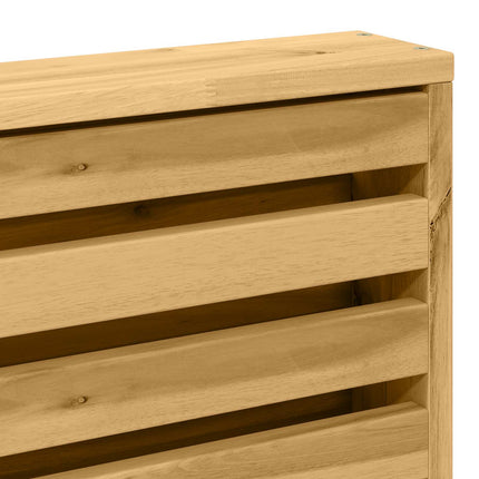 Udendørs sofagruppe 7 stk. Hvid og Beige Massivt Akacietræ
