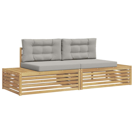 2 stk. Udendørs sofagruppe Polyester Hvid
