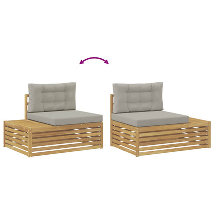 2 stk. Udendørs sofagruppe Polyester Hvid