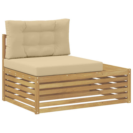 2 stk. Udendørs sofagruppe Polyester Hvid