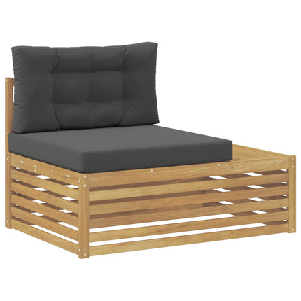 4 stk. Udendørs sofagruppe Polyester Hvid