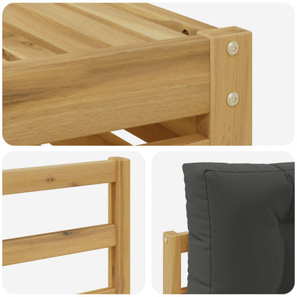 Udendørs sofagruppe 10 stk. Hvid og antracit Polyester