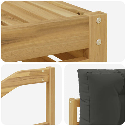 Udendørs sofagruppe 10 stk. Hvid og antracit Polyester