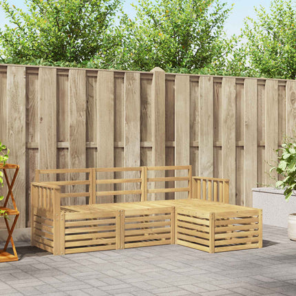 Udendørs sofagruppe 4 pcs Hvid 189,5 x 122,5 x 73 cm
