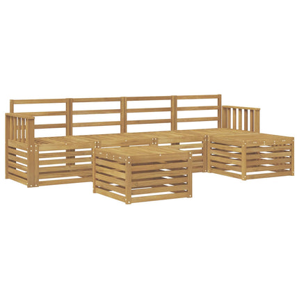 Udendørs sofagruppe 6 pcs Hvid 59 x 59 x 37 cm