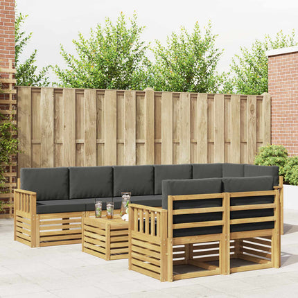 Udendørs sofagruppe 8 pcs Hvid og antracit 59 x 59 x 37 cm