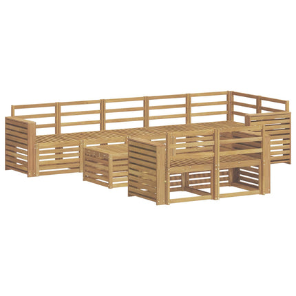 Udendørs sofagruppe 9 pcs Hvid 59 x 59 x 37 cm