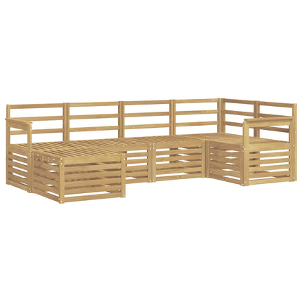 Udendørs sofagruppe 6 pcs Hvid Polyester
