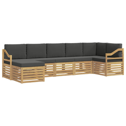 Udendørs sofagruppe 7 pcs Hvid og antracit