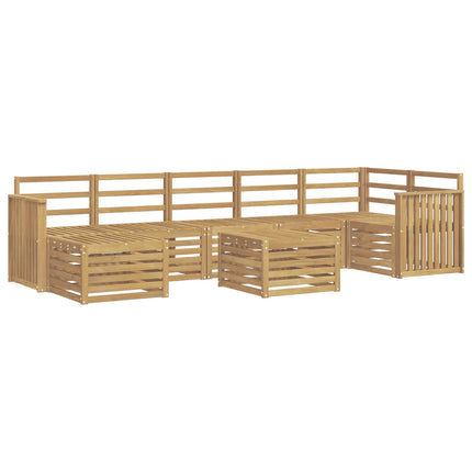 Udendørs sofagruppe 8 pcs Hvid 59 x 59 x 37 cm