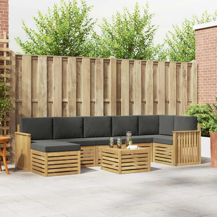 Udendørs sofagruppe 8 pcs Hvid og antracit 59 x 59 x 37 cm
