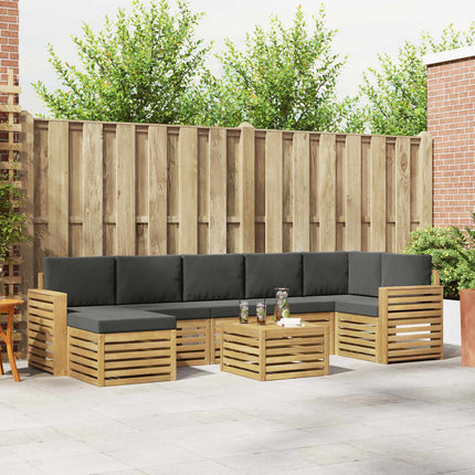 Udendørs sofagruppe 8 pcs Hvid og antracit 59 x 59 x 37 cm