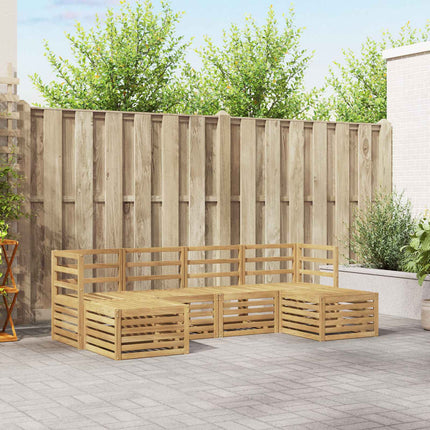 Sofasæt 6 pcs Hvid Massivt Akacietræ