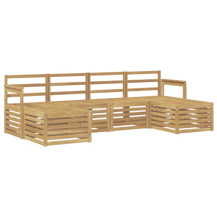 Udendørs sofagruppe 5 pcs Hvid 249 x 122,5 x 73 cm