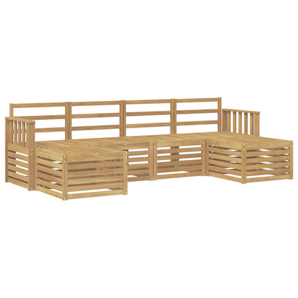 Udendørs sofagruppe 5 pcs Hvid 249 x 122,5 x 73 cm