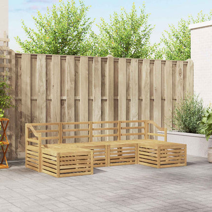 Sofasæt 6 pcs Hvid Massivt Akacietræ