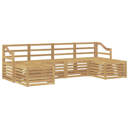 Sofasæt 6 pcs Hvid Massivt Akacietræ