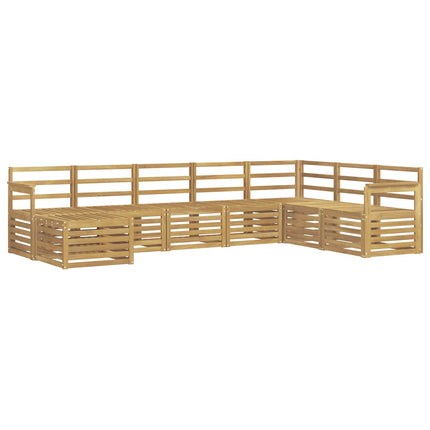 Udendørs sofagruppe 8 pcs Hvid 306 x 187,5 x 73 cm