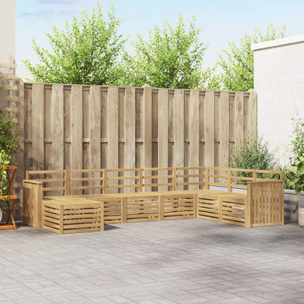 Udendørs sofagruppe 8 pcs Hvid 306 x 187,5 x 73 cm