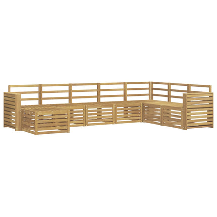 Udendørs sofagruppe 8 pcs Hvid 310 x 191,5 x 73 cm