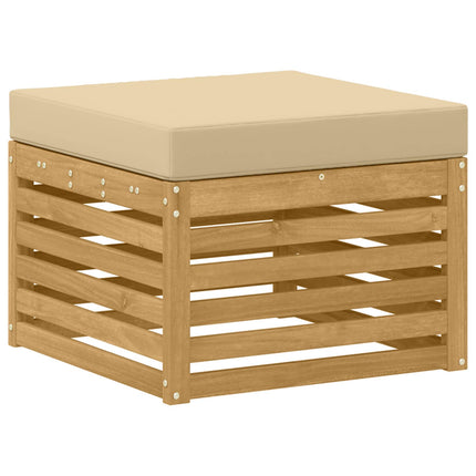 Udendørs sofagruppe 8 pcs Hvid og Beige 310 x 191,5 x 73 cm