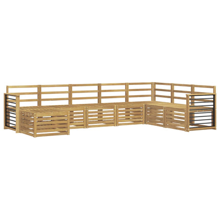 Udendørs sofagruppe 8 pcs Hvid 306 x 187,5 x 73 cm