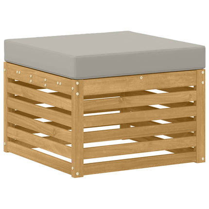 Udendørs sofagruppe 7 pcs Hvid Og Lys Grå 59 x 59 x 37 cm
