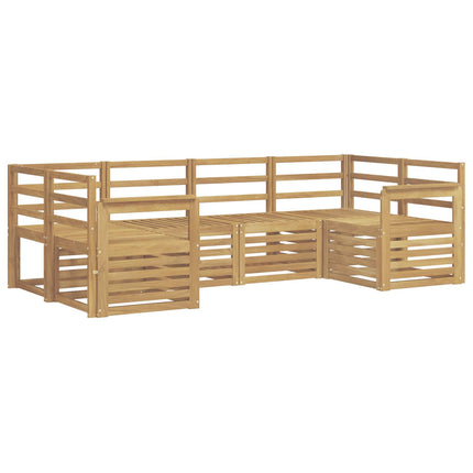 Udendørs sofagruppe 6 pcs Hvid 245 x 128,5 x 73 cm