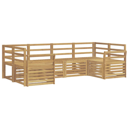 Udendørs sofagruppe 6 pcs Hvid 245 x 130,5 x 73 cm