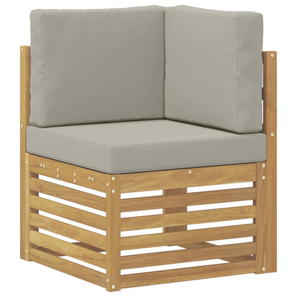 Udendørs sofagruppe 6 pcs Hvid og lysegrå 245 x 130,5 x 73 cm