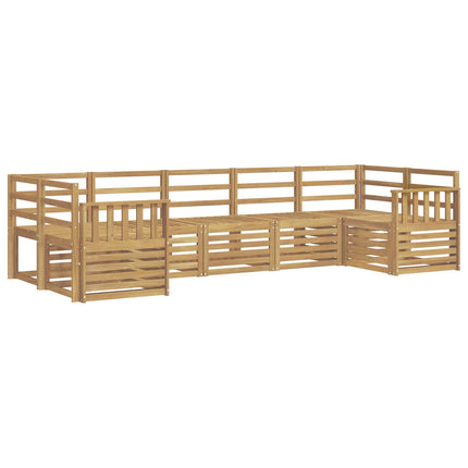 Udendørs sofagruppe 7 pcs Hvid 304 x 128,5 x 73 cm