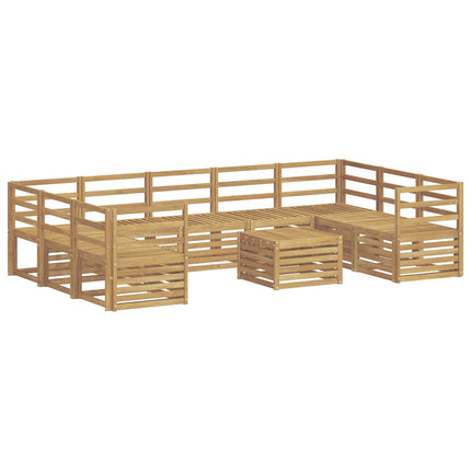 Udendørs sofagruppe 10 pcs Hvid 59 x 59 x 37 cm