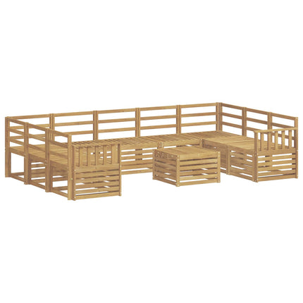 Udendørs sofagruppe 10 pcs Hvid 59 x 59 x 37 cm