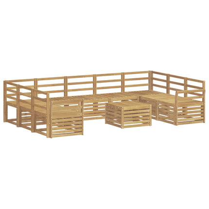 Udendørs sofagruppe 10 pcs Hvid 59 x 59 x 37 cm