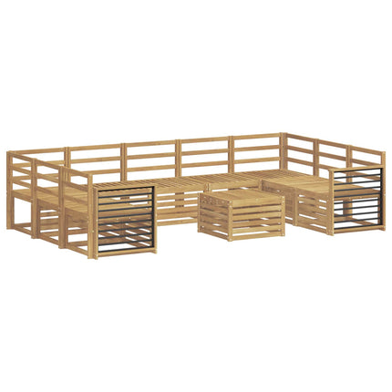 Udendørs sofagruppe 10 pcs Hvid 59 x 59 x 37 cm