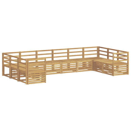 Udendørs sofagruppe 10 pcs Hvid 363 x 185,5 x 73 cm