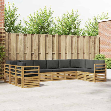 Sektionalsofa sæt 10 pcs Hvid og antracit 363 x 185,5 x 73 cm