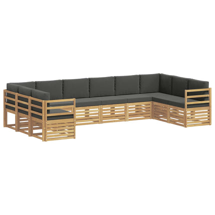 Sektionalsofa sæt 10 pcs Hvid og antracit 363 x 185,5 x 73 cm
