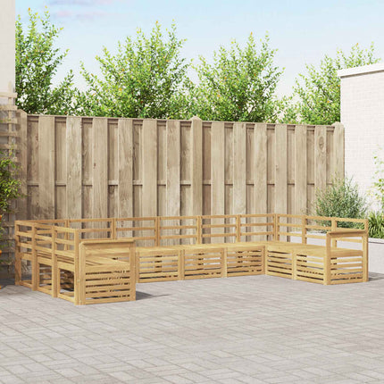 Udendørs sofagruppe 10 pcs Hvid 363 x 187,5 x 73 cm