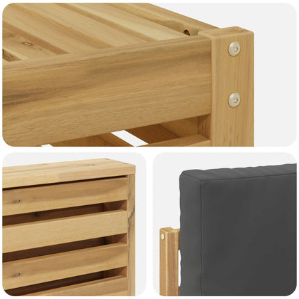 Udendørs sofagruppe 10 pcs Hvid og antracit 363 x 191,5 x 73 cm