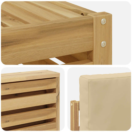 Udendørs sofagruppe 10 pcs Hvid og Beige 363 x 191,5 x 73 cm