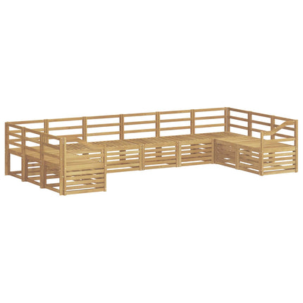 Udendørs sofagruppe 10 pcs Hvid 363 x 185,5 x 73 cm
