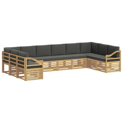 Sektionalsofa sæt 10 pcs Hvid og antracit 363 x 185,5 x 73 cm